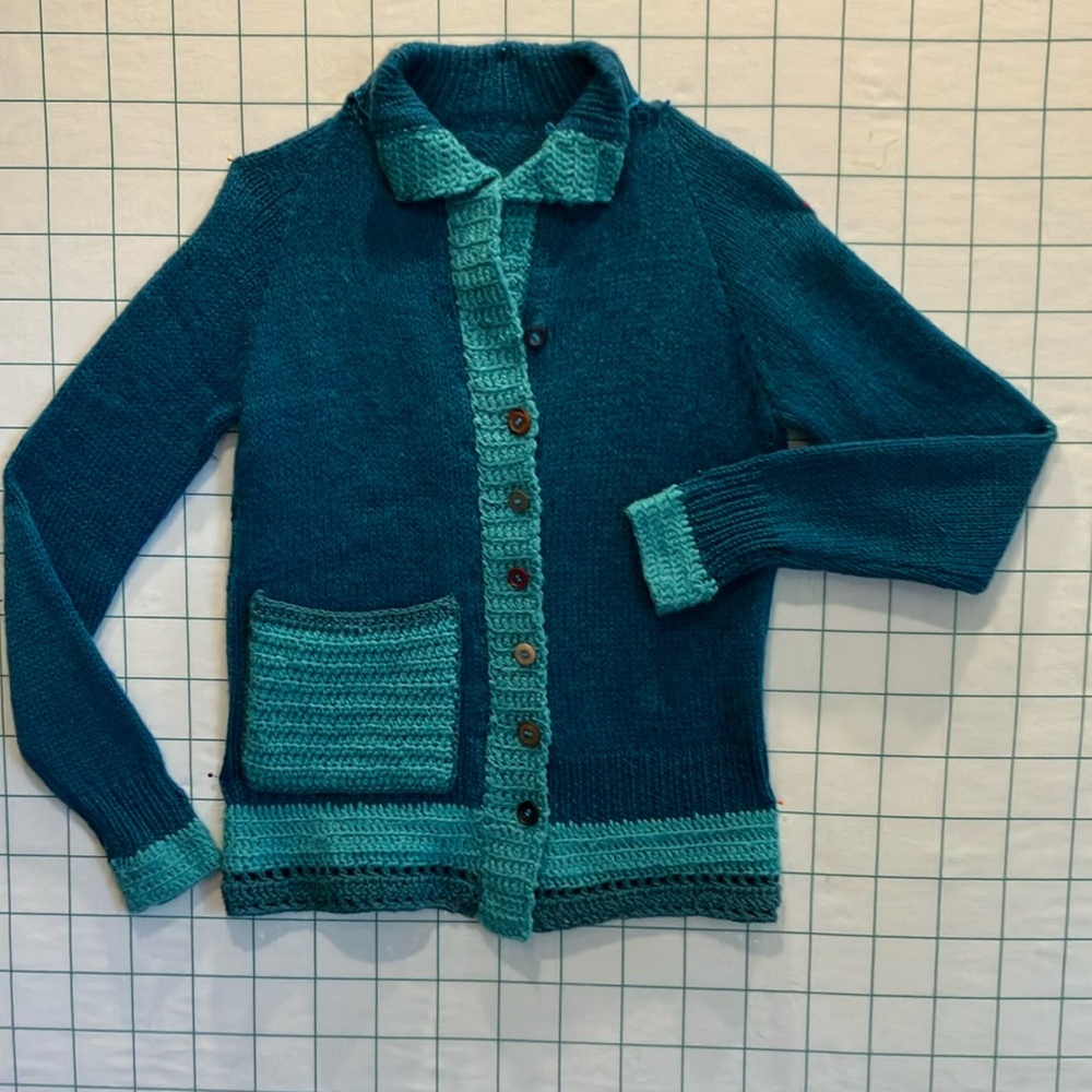 Upcycled wool cardigan